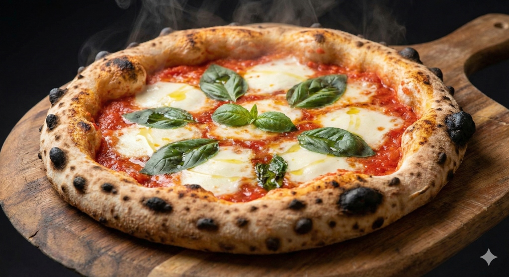 Pizza from wood oven